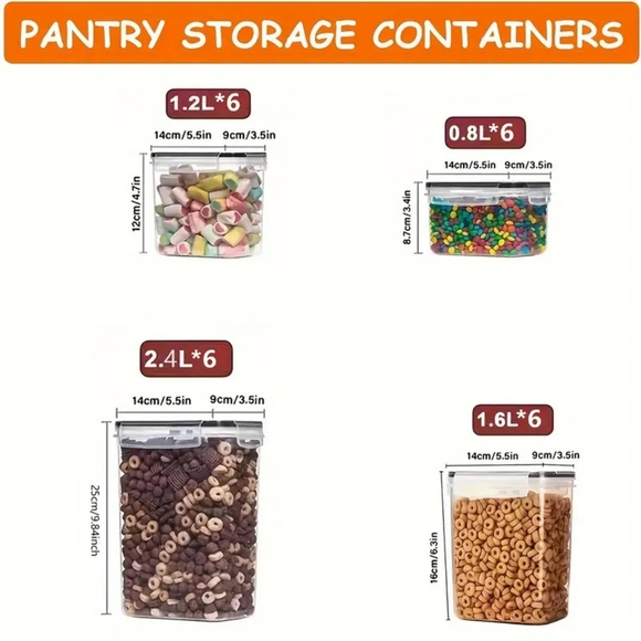 24-Piece BPA-Free Airtight Food Storage Containers Set – Includes Labels - Picture 6 of 6